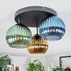 Koyoto Plafoniera, Lampada a sfera Blu, Oro, Verde, 3-Luci