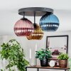 Koyoto Plafoniera, Lampada a sfera 30 cm Blu, Oro, Ramato, 3-Luci