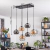 Apedo Lampadario a sospensione, Lampada a sfera, Lampada a sospensione Ambrato, Grigio fumo, 6-Luci