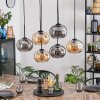 Apedo Lampadario a sospensione, Lampada a sfera, Lampada a sospensione Ambrato, Grigio fumo, 6-Luci