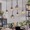Ripoll Lampadario a sospensione, Lampada a sfera, Lampada a sospensione Ambrato, Chiaro, Grigio fumo, 6-Luci