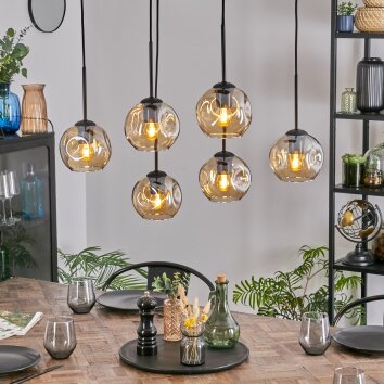 Ripoll Lampadario a sospensione, Lampada a sfera, Lampada a sospensione Ambrato, 6-Luci