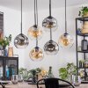 Ripoll Lampadario a sospensione, Lampada a sfera, Lampada a sospensione Ambrato, Chiaro, Grigio fumo, 6-Luci