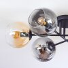Koyoto Plafoniera, Lampada a sfera Ambrato, Chiaro, Grigio fumo, 6-Luci