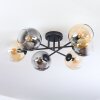 Koyoto Plafoniera, Lampada a sfera Ambrato, Chiaro, Grigio fumo, 6-Luci
