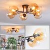 Koyoto Plafoniera, Lampada a sfera Ambrato, Chiaro, 6-Luci