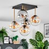 Gastor Plafoniera, Lampada a sfera Oro, Nero, 5-Luci