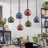 Koyoto Lampadario a sospensione, Lampada a sfera, Lampada a sospensione Blu, Verde, Ramato, 6-Luci