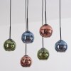 Koyoto Lampadario a sospensione, Lampada a sfera, Lampada a sospensione Blu, Verde, Ramato, 6-Luci