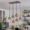 Koyoto Lampadario a sospensione, Lampada a sfera, Lampada a sospensione Blu, Verde, Ramato, 6-Luci