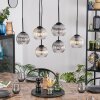 Koyoto Lampadario a sospensione, Lampada a sfera, Lampada a sospensione Ambrato, Chiaro, Grigio fumo, 6-Luci