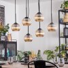 Koyoto Lampadario a sospensione, Lampada a sfera, Lampada a sospensione Ambrato, 6-Luci