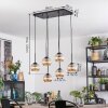 Koyoto Lampadario a sospensione, Lampada a sfera, Lampada a sospensione Ambrato, 6-Luci