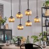 Koyoto Lampadario a sospensione, Lampada a sfera, Lampada a sospensione Ambrato, 6-Luci