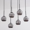 Ripoll Lampadario a sospensione, Lampada a sfera, Lampada a sospensione Cromo, Grigio fumo, 6-Luci