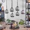 Ripoll Lampadario a sospensione, Lampada a sfera, Lampada a sospensione Cromo, Grigio fumo, 6-Luci