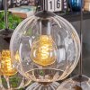 Koyoto Lampadario a sospensione, Lampada a sfera, Lampada a sospensione Ambrato, Chiaro, Grigio fumo, 6-Luci