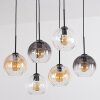 Koyoto Lampadario a sospensione, Lampada a sfera, Lampada a sospensione Ambrato, Chiaro, Grigio fumo, 6-Luci