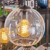 Koyoto Lampadario a sospensione, Lampada a sfera, Lampada a sospensione Ambrato, Chiaro, Grigio fumo, 6-Luci