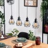 Yaak Lampadario a sospensione, Lampada a sospensione Écru, Nero, 4-Luci