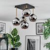 Koyoto Plafoniera, Lampada a sfera Oro, Nero, 5-Luci