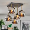 Koyoto Plafoniera, Lampada a sfera Oro, Nero, 5-Luci