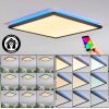 Zuren Plafoniera, Panel LED Nero, 1-Luce, Cambia colore