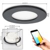 Ramek Plafoniera, Lampada da incasso LED Nero, 3-Luci