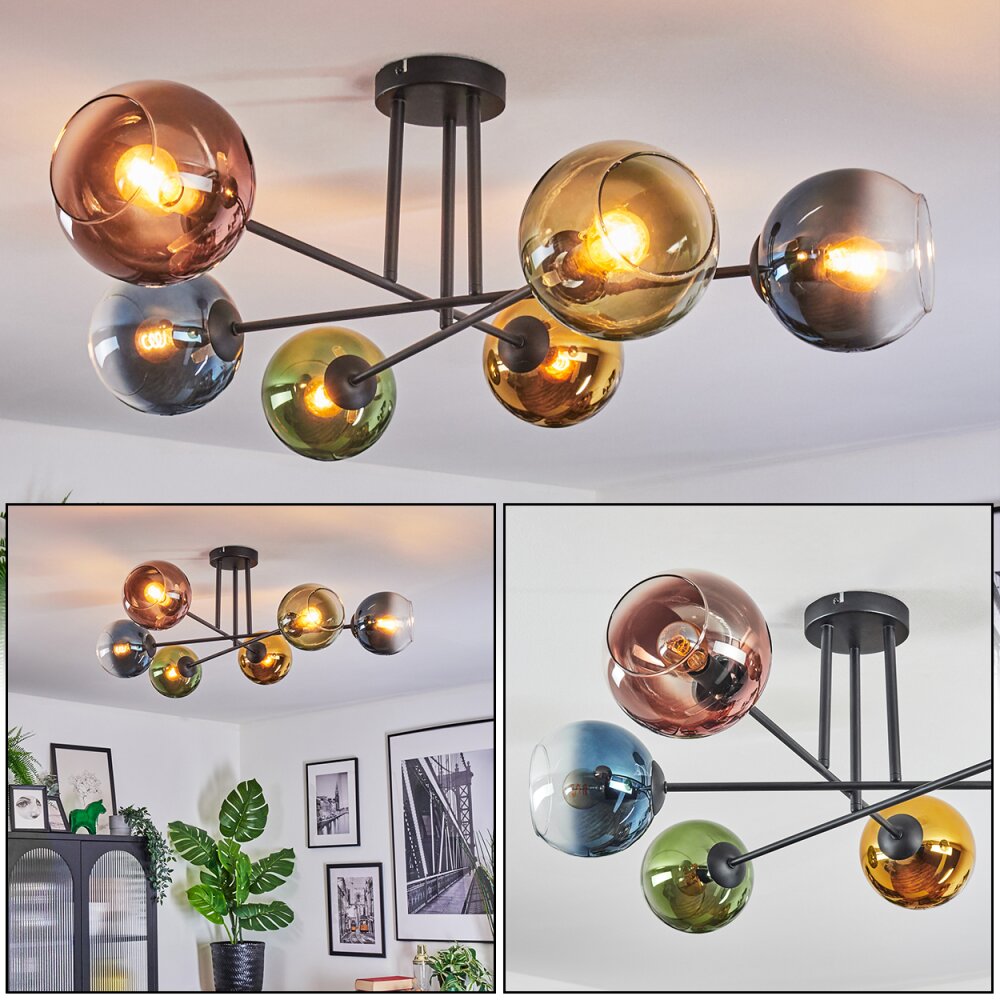 Koyoto Plafoniera, Lampada a sfera 78 cm Blu, Oro, Verde, Chiaro, Ramato, 6-Luci main product photo