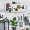 Koyoto Plafoniera, Lampada a sfera 78 cm Blu, Oro, Verde, Chiaro, Ramato, 6-Luci