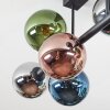 Gastor Plafoniera, Lampada a sfera Blu, Cromo, Verde, Ramato, Grigio fumo, 8-Luci