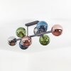 Gastor Plafoniera, Lampada a sfera Blu, Cromo, Verde, Ramato, Grigio fumo, 8-Luci