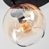 Koyoto Plafoniera, Lampada a sfera Ambrato, Chiaro, Grigio fumo, 3-Luci