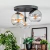 Koyoto Plafoniera, Lampada a sfera Ambrato, Chiaro, Grigio fumo, 3-Luci
