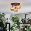 Gastor Plafoniera, Lampada a sfera Ambrato, 3-Luci