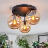Gastor Plafoniera, Lampada a sfera Ambrato, 3-Luci