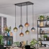 Koyoto Lampadario a sospensione, Lampada a sfera, Lampada a sospensione Blu, Verde, Chiaro, Ramato, 6-Luci