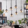 Koyoto Lampadario a sospensione, Lampada a sfera, Lampada a sospensione Ambrato, Chiaro, 6-Luci