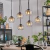 Koyoto Lampadario a sospensione, Lampada a sfera, Lampada a sospensione Ambrato, Chiaro, 6-Luci
