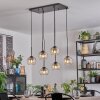 Koyoto Lampadario a sospensione, Lampada a sfera, Lampada a sospensione Ambrato, Chiaro, 6-Luci