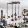 Koyoto Lampadario a sospensione, Lampada a sfera, Lampada a sospensione Blu, Oro, Ramato, 6-Luci