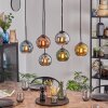Koyoto Lampadario a sospensione, Lampada a sfera, Lampada a sospensione Blu, Cromo, Oro, Ramato, Grigio fumo, 6-Luci