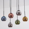 Koyoto Lampadario a sospensione, Lampada a sfera, Lampada a sospensione Blu, Cromo, Oro, Ramato, Grigio fumo, 6-Luci
