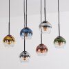 Koyoto Lampadario a sospensione, Lampada a sfera, Lampada a sospensione Blu, Oro, Chiaro, Ramato, Grigio fumo, 6-Luci