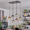 Koyoto Lampadario a sospensione, Lampada a sfera, Lampada a sospensione Blu, Oro, Chiaro, Ramato, Grigio fumo, 6-Luci