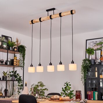 Bassagoda Lampadario a sospensione, Lampada a sospensione Écru, Nero, 5-Luci Bassagoda Lampadario a sospensione, Lampada a sospensione Écru, Nero, 5-Luci