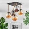 Gastor Plafoniera, Lampada a sfera Oro, Nero, 5-Luci