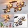 Koyoto Plafoniera, Lampada a sfera Oro, Nero, 8-Luci