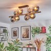Koyoto Plafoniera, Lampada a sfera Oro, Nero, 8-Luci