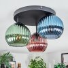 Koyoto Plafoniera, Lampada a sfera Blu, Verde, Ramato, 3-Luci